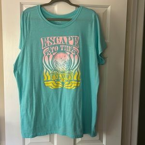 Torrid aqua “Escape to the unknown” graphic tee size 3